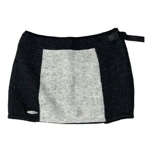 Everest Designs "cami” 100%‎ Wool Mini Skirt Gray size L Large Winter Boho Fun